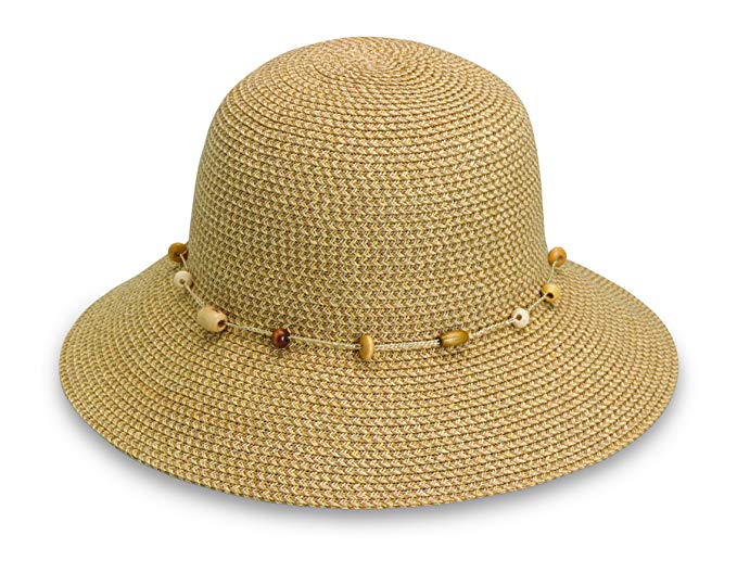 Wallaroo Hat Company Women's Naomi Sun Hat - Natural Woven Fibers - UPF50+