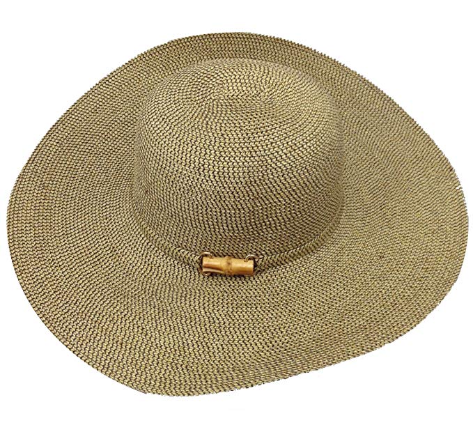 Sun N' Sand Womens Paperbraid Metalic Lurex Wide Brim Hat