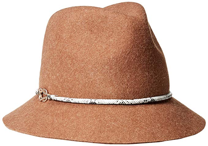 Genie by Eugenia Kim Women's Jordan Wool Felt Fedora Hat With Vegan Leather Cord