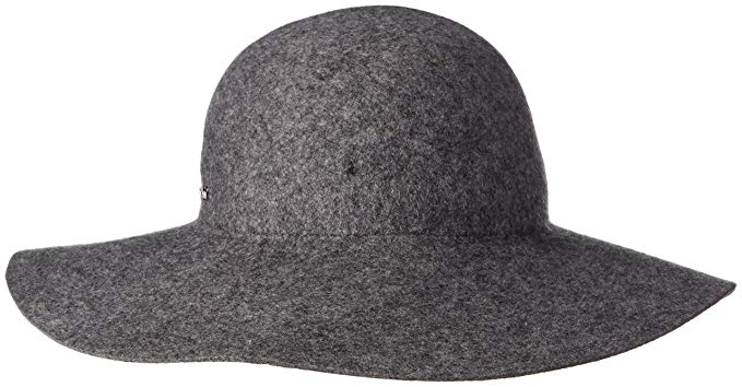 Calvin Klein Women's Wool Felt Floppy Hat with Logo Plate