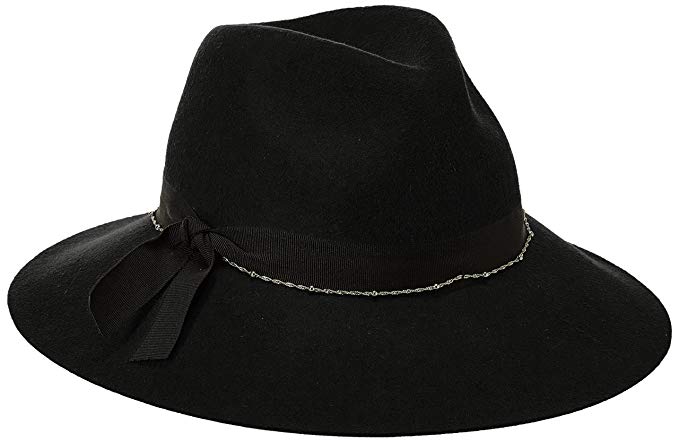 SCALA Women's Felt Fedora with Chain