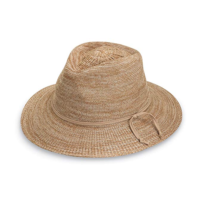 Wallaroo Hat Company Women's Victoria Fedora Sun Hat - 100% Poly-Straw - UPF50+