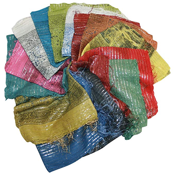Jon's Imports Lot of 12 Assorted Israeli Tichel Hair Cover Chemo Wrap Headscarf 100% Cotton