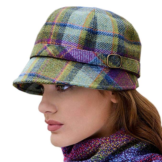 Mucros Weavers Ladies Plaid Flapper Hat, Made in Ireland,