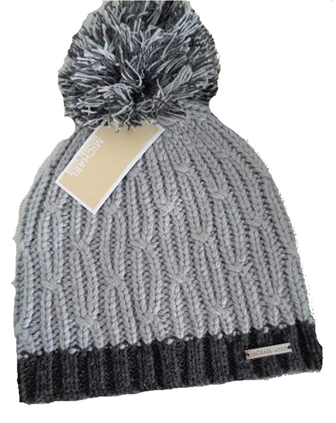 Michael Kors Pom Pom Hat, Derby Grey/Light Grey