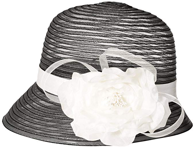 SCALA Women's Cloche Hat with Flower