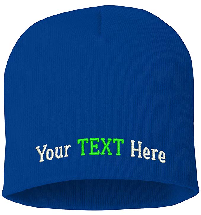 Peerless Skull Knit Hat With Custom Embroidery Your Text Here or Logo Here One Size SP08