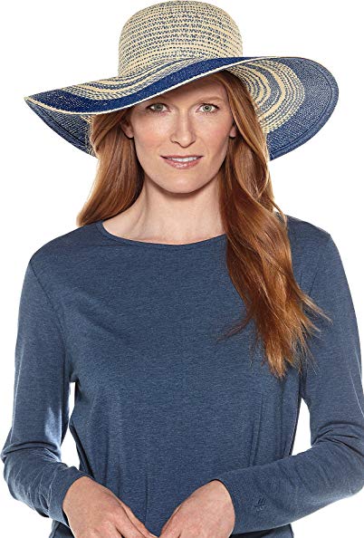 Coolibar UPF 50+ Women's Meadow Lane Straw Hat - Sun Protective